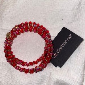 NWT Liz Claiborne Bracelet Red